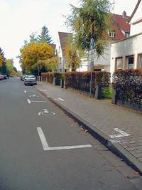 Zwei Behindertenparkplätze Neuenheim in der Blumenthalstraße